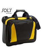 SOL´S Business Bag Cambridge aus 600D Polyester, Black/Apple Green 40 x 31 x 11 cm, LB71700 – Black/Gold