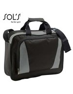 SOL´S Business Bag Cambridge aus 600D Polyester, Black/Apple Green 40 x 31 x 11 cm, LB71700 – Black/Graphite