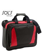 SOL´S Business Bag Cambridge aus 600D Polyester, Black/Apple Green 40 x 31 x 11 cm, LB71700 – Black/Red