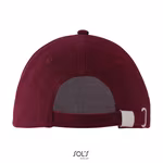 SOL´S Five Panels Cap Long Beach in Cotone, Red One Size, LC00594 – immagine 4
