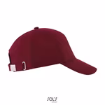 SOL´S Five Panels Cap Long Beach in Cotone, Red One Size, LC00594 – immagine 5