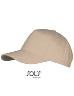 SOL´S Five Panels Cap Long Beach Baumwolle, Army/Beige One Size, LC00594 – Beige