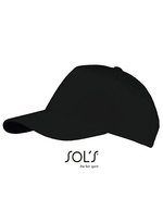 SOL´S Five Panels Cap Long Beach Baumwolle, Army/Beige One Size, LC00594 – Black