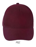 SOL´S Five Panels Cap Long Beach Baumwolle, Army/Beige One Size, LC00594 – Burgundy