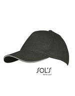 SOL´S Five Panels Cap Long Beach Baumwolle, Army/Beige One Size, LC00594 – Dark Grey (Solid)/Light Grey (Solid)