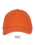 SOL´S Five Panels Cap Long Beach Baumwolle, Army/Beige One Size, LC00594 – Orange