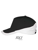 SOL´S 5-Panel Cap aus gebürsteter Baumwolle, Black/Gold One Size, LC00595 – Nero/Bianco