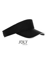 SOL´S Baumwoll-Sonnenblende Ace mit Klettverschluss, Black/White One Size, LC01196 – Bild 1