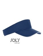 SOL´S Baumwoll-Sonnenblende Ace mit Klettverschluss, Black/White One Size, LC01196 – Marine francais/Blanc