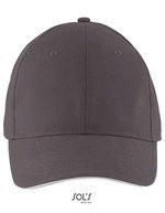 SOL´S Six Panel Cap Solar aus Baumwolle, Black One Size, LC03092 – Gris fonce (Uni)/Gris clair (Uni)