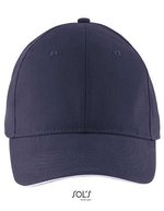 SOL´S Six Panel Cap Solar aus Baumwolle, Black One Size, LC03092 – Marine francais/Blanc