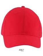 SOL´S Six Panel Cap Solar aus Baumwolle, Black One Size, LC03092 – Rouge