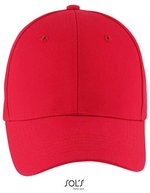 SOL´S Six Panel Cap aus Baumwolle Blaze, Black One Size, LC03093 – Rosso