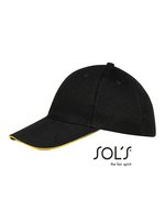 SOL´S Six Panel Cap Buffalo aus Baumwolle, Beige One Size, LC88100 – Black/Gold
