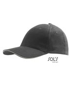SOL´S Six Panel Cap Buffalo aus Baumwolle, Beige One Size, LC88100 – Dark Grey (Solid)/Light Grey (Solid)