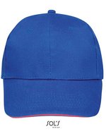 SOL´S Six Panel Cap Buffalo aus Baumwolle, Beige One Size, LC88100 – Royal Blue 241/Neon Coral