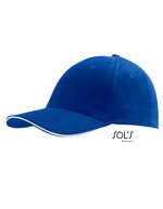 SOL´S Six Panel Cap Buffalo aus Baumwolle, Beige One Size, LC88100 – Royal Blue 241/White
