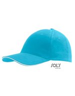 SOL´S Six Panel Cap Buffalo aus Baumwolle, Beige One Size, LC88100 – Turquoise/White