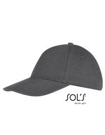 SOL´S Leichte Baumwoll-Cap mit Klettverschluss, Beige/White One Size, LC88110 – Dark Grey (Solid)