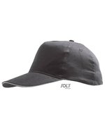 SOL´S Leichte Baumwoll-Cap mit Klettverschluss, Beige/White One Size, LC88110 – Dark Grey (Solid)/Light Grey (Solid)