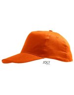 SOL´S Leichte Baumwoll-Cap mit Klettverschluss, Beige/White One Size, LC88110 – Orange