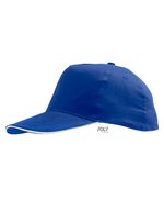 SOL´S Leichte Baumwoll-Cap mit Klettverschluss, Beige/White One Size, LC88110 – Royal Blue 241/White