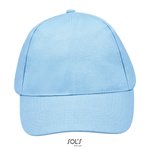 SOL´S Five Panel Cap Buzz mit Klettverschluss, Black One Size, LC88119 – Bild 3