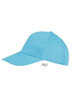 SOL´S Five Panel Cap Buzz mit Klettverschluss, Black One Size, LC88119 – Atoll Blue