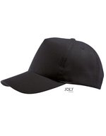 SOL´S Five Panel Cap Buzz mit Klettverschluss, Black One Size, LC88119 – Black