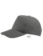 SOL´S Five Panel Cap Buzz mit Klettverschluss, Black One Size, LC88119 – Dark Grey (Solid)