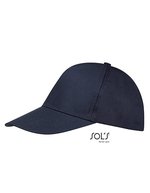 SOL´S Five Panel Cap Buzz mit Klettverschluss, Black One Size, LC88119 – French Navy