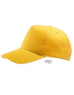 SOL´S Five Panel Cap Buzz mit Klettverschluss, Black One Size, LC88119 – Gold