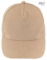 SOL´S Five Panel Cap Buzz mit Klettverschluss, Black One Size, LC88119 – Sand