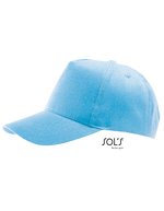 SOL´S Five Panel Cap Buzz mit Klettverschluss, Black One Size, LC88119 – Sky Blue