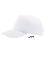 SOL´S Five Panel Cap Buzz mit Klettverschluss, Black One Size, LC88119 – White