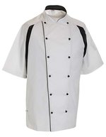 Le Chef Leichte Kochjacke mit Staycool-System – White/Black