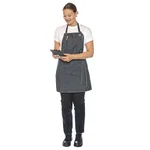 Grembiule Utility in denim lavato – Black-Grey