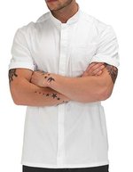 Le Chef Prep Kurzarm-Jacke Schwarz/Weiß – White/Black
