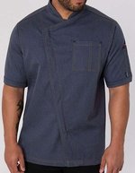 Le Chef Asymmetrische Jacke mit Staycool-Segment – Indigo