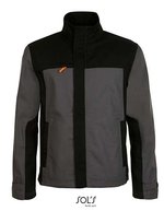 SOL´S Arbeitsjacke Impact Pro mit Reflektoren für Herren, Dark Grey (Solid)/Black S, LP01565 – Bild 2