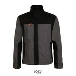 SOL´S Arbeitsjacke Impact Pro mit Reflektoren für Herren, Dark Grey (Solid)/Black S, LP01565 – Bild 3
