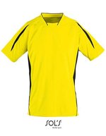 SOL´S Kurzärmliges Sportshirt Maracana 2 mit Mesh, Bright Green/White S, LT01638 – Lemon/Black