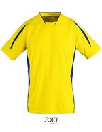 SOL´S Kurzärmliges Sportshirt Maracana 2 mit Mesh, Bright Green/White S, LT01638 – Lemon/Royal Blue