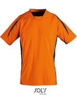 SOL´S Kurzärmliges Sportshirt Maracana 2 mit Mesh, Bright Green/White S, LT01638 – Orange/Black