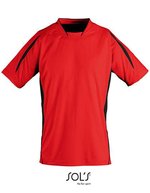 SOL´S Kurzärmliges Sportshirt Maracana 2 mit Mesh, Bright Green/White S, LT01638 – Red/Black