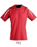 SOL´S Sportliches Kinder T-Shirt Maracana 2 in, Bright Green/White 6 Jahre, LT01639 – Red/White
