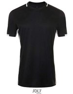SOL´S Kurzarm V-Neck T-Shirt mit Kontrast-Kragen, Black/White XS, LT01717 – Bild 1