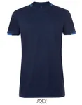 SOL´S Kurzarm V-Neck T-Shirt mit Kontrast-Kragen, French Navy/Royal Blue L, LT01717 – Bild 2