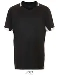 SOL´S V-Ausschnitt Sporttrikot mit Mesh-Einsätzen für Kinder, Black/White 6 Jahre (116), LT01719 – Bild 2