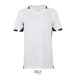SOL´S V-Ausschnitt Sporttrikot mit Mesh-Einsätzen für Kinder, Black/White 6 Jahre (116), LT01719 – Bild 3